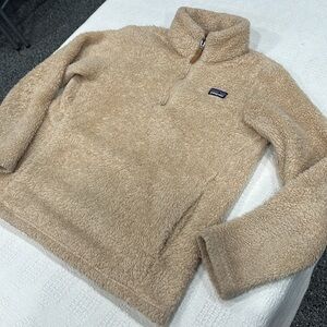 Patagonia kids XL size 14 Kids' Los Gatos 1/4-Zip Fleece Creamy, beige color‎